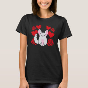 Liefde Hart Valentijnsdag Rozen Chinchilla Jongens T-shirt