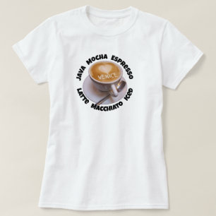 Liefde Hart Venetië Cappuccino Koffie Beker Mok T- T-shirt