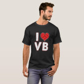 Liefde Hart Volleybal Speler Bal Sport Coach Thee T-shirt (Voorkant volledig)