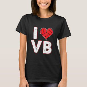 Liefde Hart Volleybal Speler Bal Sport Coach Thee T-shirt