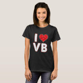 Liefde Hart Volleybal Speler Bal Sport Coach Thee T-shirt (Voorkant volledig)