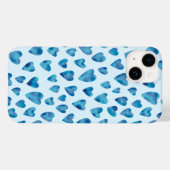 Liefde hart waterverf blauw Case-Mate iPhone case (Achterkant (horizontaal))