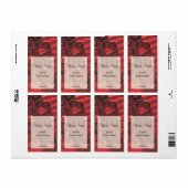 Liefde hart wijn label (Full Sheet)