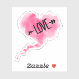 Liefde Hart Wolk Sticker