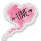 Liefde Hart Wolk Sticker (Voorkant)