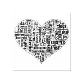 Liefde hart woord wolk rubberstempel (Afrduk)