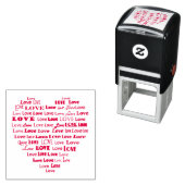 Liefde Hart Woordwolk Zelfinktende Stempel (In situ)