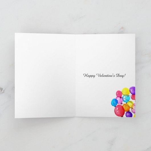 Liefde Hart Zee Valentijns BALLO N aquarel Feestdagen Kaart (Binnen)