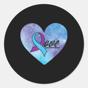 Liefde Hart Zelfmoord Preventie Maand Zelfmoord Aw Ronde Sticker