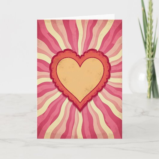 Liefde Hart Zonnekaart Kaart (Voorkant)