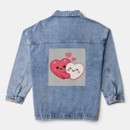 Liefde harten baby ontwerp denim jacket