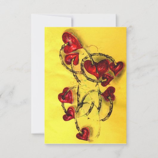 Liefde harten bedankkaart (Voorkant)