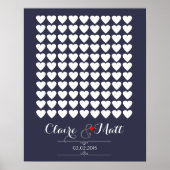liefde harten bruiloft ondertekening gastboek mari poster (Voorkant)
