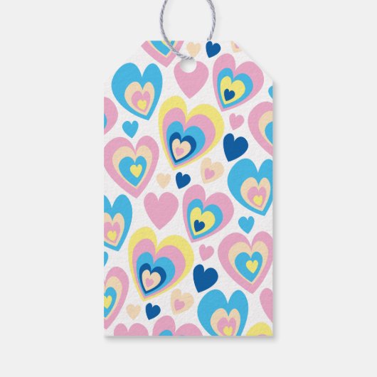 Liefde harten. cadeaulabel (Achterkant)