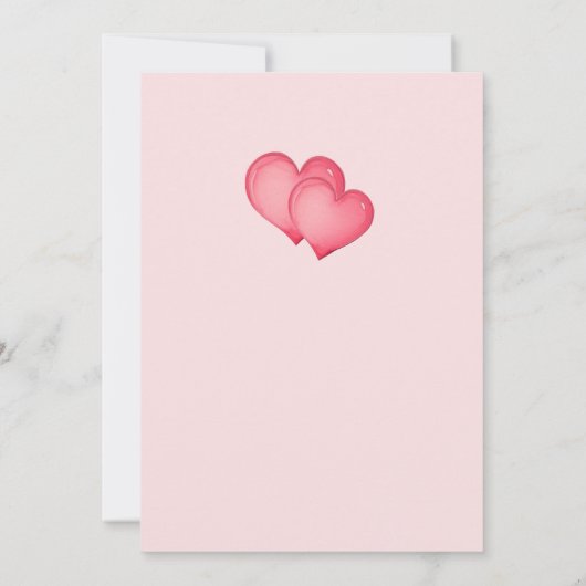 Liefde Harten en Bogen Bruids Douche Uitnodiging (Achterkant)