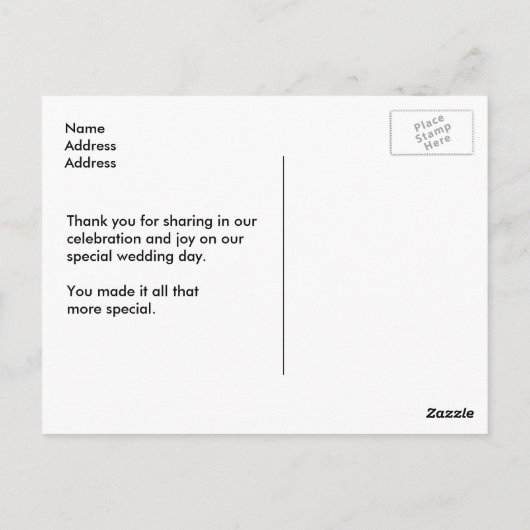 Liefde harten en rode rozen Dank je Briefkaart (Achterkant)