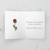 Liefde harten en rode rozen Dank je Wenskaart Bedankkaart (Binnen)