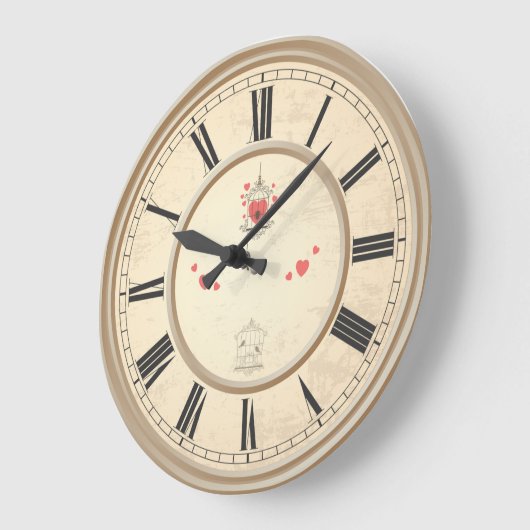 Liefde harten en vogelkooi  grote klok (Hoek)