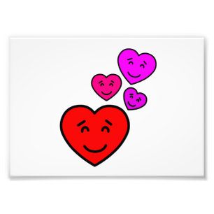 Liefde harten foto afdruk