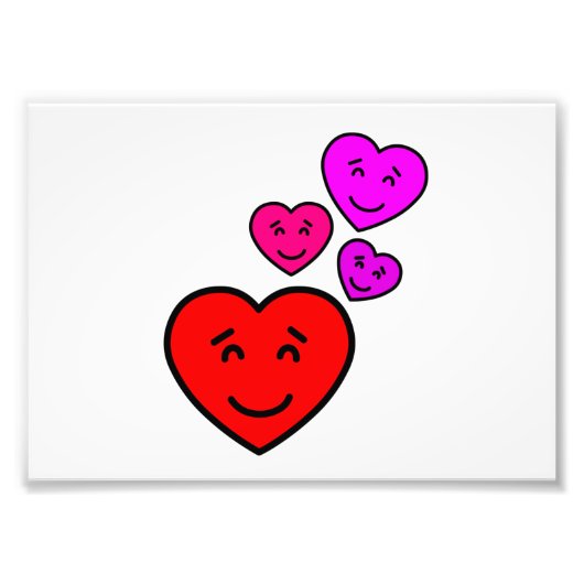 Liefde harten foto afdruk (Voorkant)