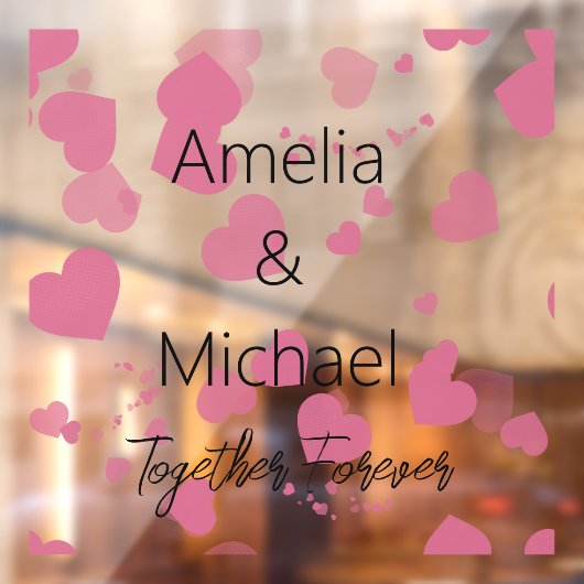  Liefde harten Gepersonaliseerd Raamsticker (Vel 2)