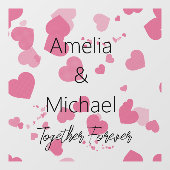  Liefde harten Gepersonaliseerd Raamsticker (Vel)