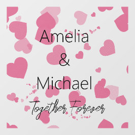  Liefde harten Gepersonaliseerd Raamsticker