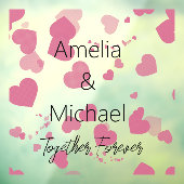  Liefde harten Gepersonaliseerd Raamsticker (Vel 3)