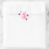 Liefde harten hart sticker (Tas)