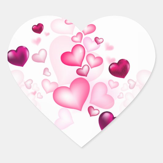 Liefde harten hart sticker (Voorkant)