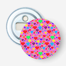 Liefde harten in roze flesopener