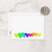 Liefde harten kaarten notitiekaartje (Voorkant / Achterkant in situ)