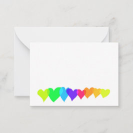 Liefde harten kaarten notitiekaartje