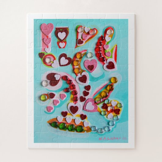 Liefde harten legpuzzel (Verticaal)