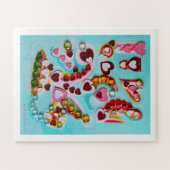 Liefde harten legpuzzel (Horizontaal)