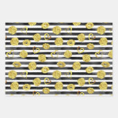 Liefde, harten, lippen, Rozen en strepen Inpakpapier Vel (Voorkant)