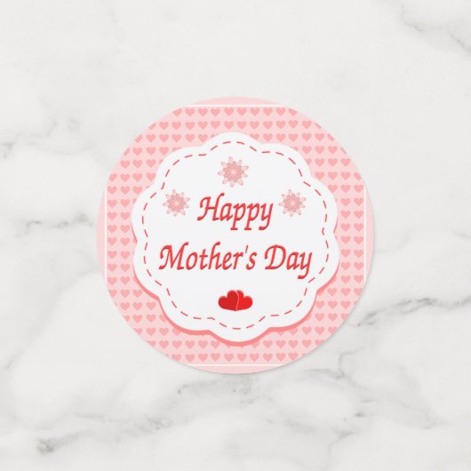 Liefde harten moederdag confetti (Kleine voorkant)