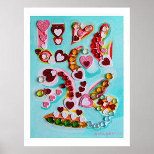 Liefde harten poster