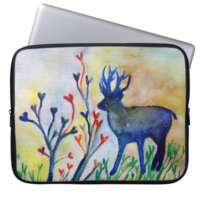 Liefde Harten Rendier Neopreen Laptop Sleeve 15" (Voorkant)