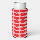 Liefde harten rode vierkanten seltzer blikjeskoeler (Seltzer Achterkant)