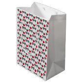 Liefde harten rood en grijs medium cadeauzakje (Achterkant Gekanteld)
