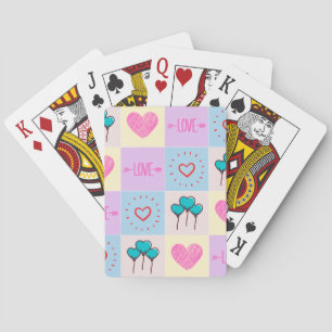 Liefde harten sleutelhanger magnet aankondiging go pokerkaarten