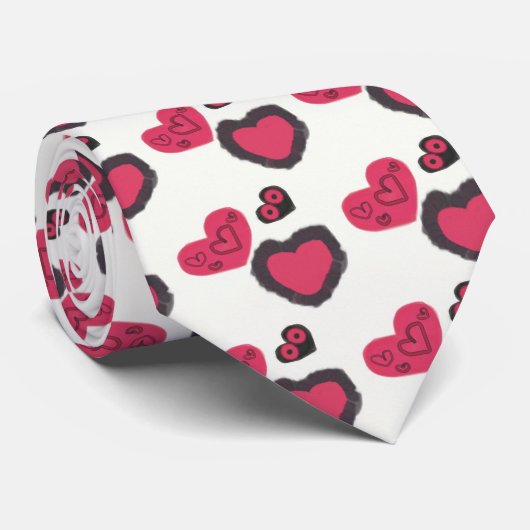Liefde harten stropdas (Opgerold)