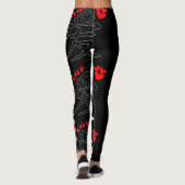 Liefde/harten/teken (Japanse kalligrafie) Leggings (Achterkant)