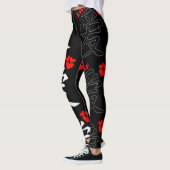 Liefde/harten/teken (Japanse kalligrafie) Leggings (Links)