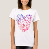Liefde, Harten Tekening Basic T-Shirt (Voorkant)
