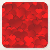 Liefde Harten Textuur Rood Patroon-19909 Kartonnen Onderzetters (Voorkant)