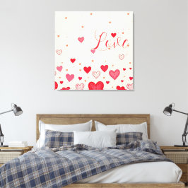 Liefde, Harten, Valentijn, Trouwen - Ingepakt Canv Canvas Afdruk
