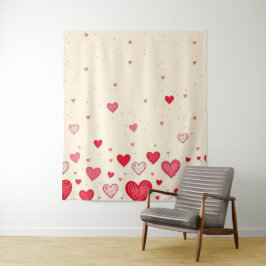 Liefde, Harten, Valentijn, Trouwen - Wandtapijt Wandkleed