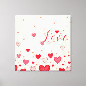 Liefde, Harten, Valentijns, Trouwen - gewikkeld do Canvas Afdruk (Voorkant)